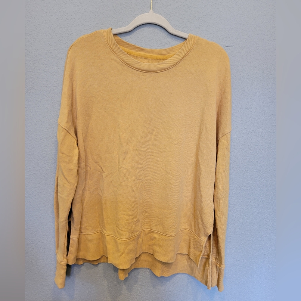 Time and Tru Muted Yellow  Sweater
